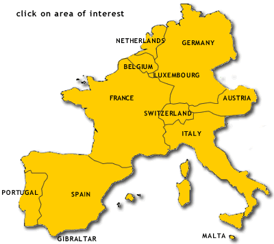 Western Europe Map. Western European aviation