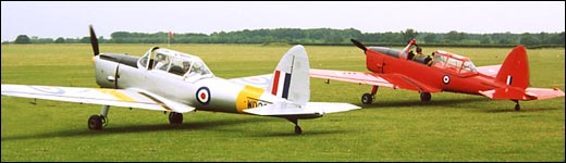 two DE HAVILLAND DHC-1 CHIPMUNK side by side