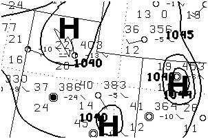 The Surface Analysis Chart Depicts