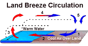 breeze land sea over air sinks cool marine moves