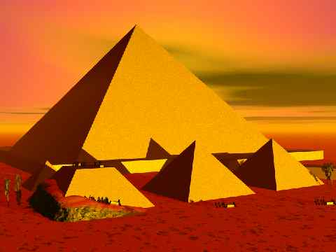 THE GREAT PYRAMIDS AT GIZA