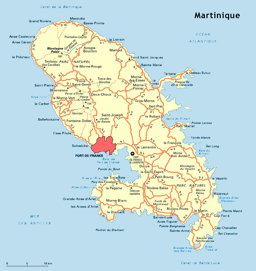 Martinique Maps