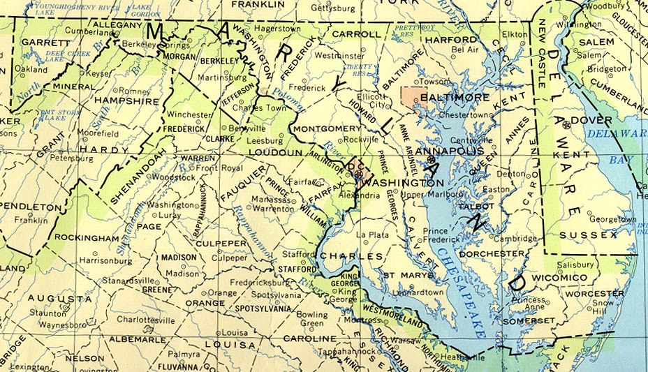 Maryland map