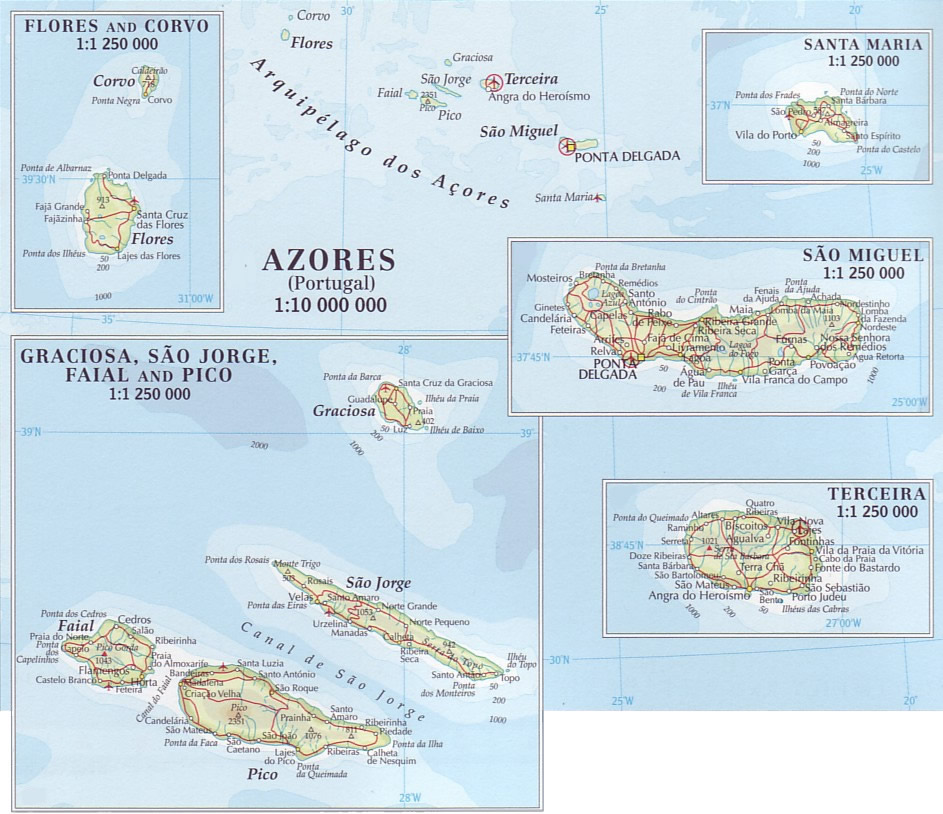 Azoren Maps Google Pico Map Azores GLWRL